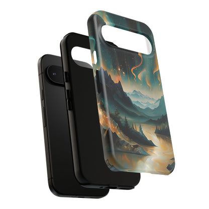 Aurora Dreamscape Tough Case for Google Pixel - Northern Lights Artistic Shockproof Cover, Elegant Protective Phone Case
