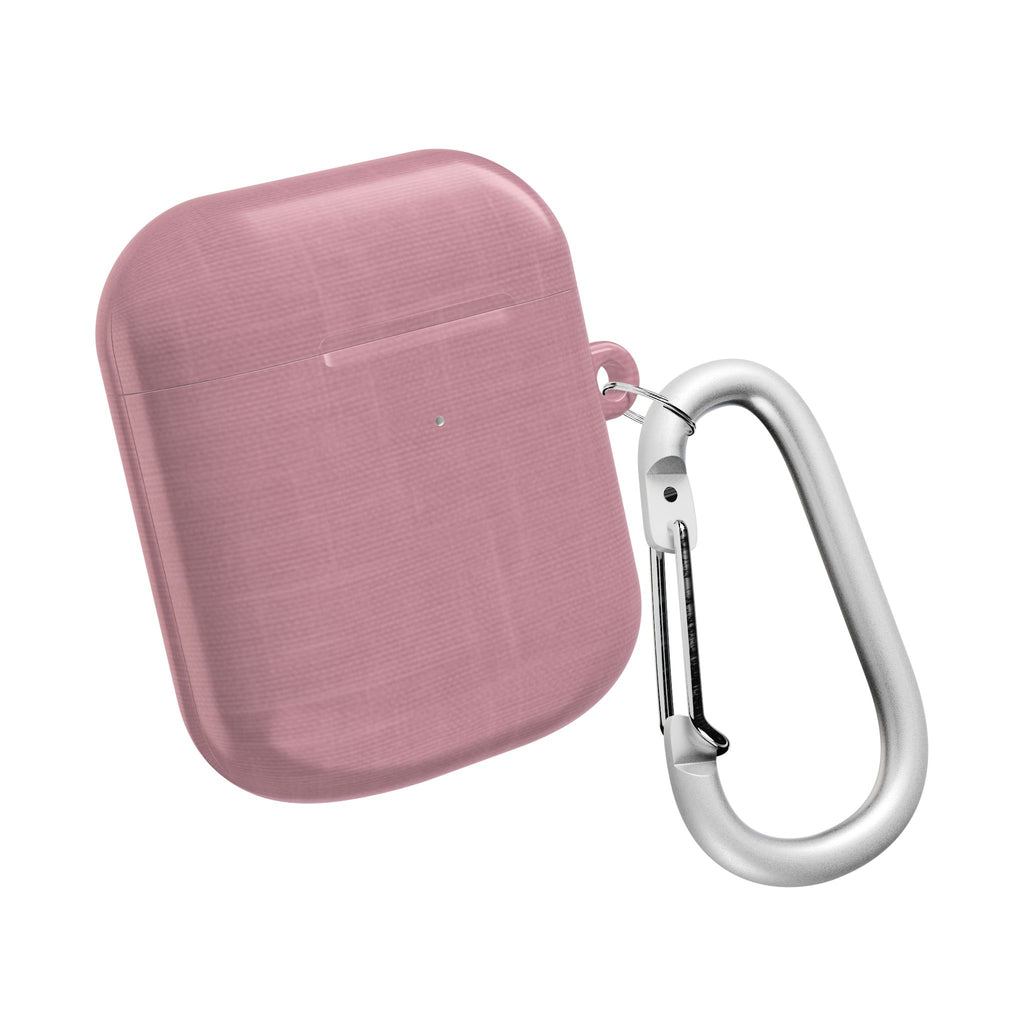 Blush Pink Linen AirPods Case - Minimalist Pink Cover for Gen 1, 2, 3, Pro Gen 1 & 2