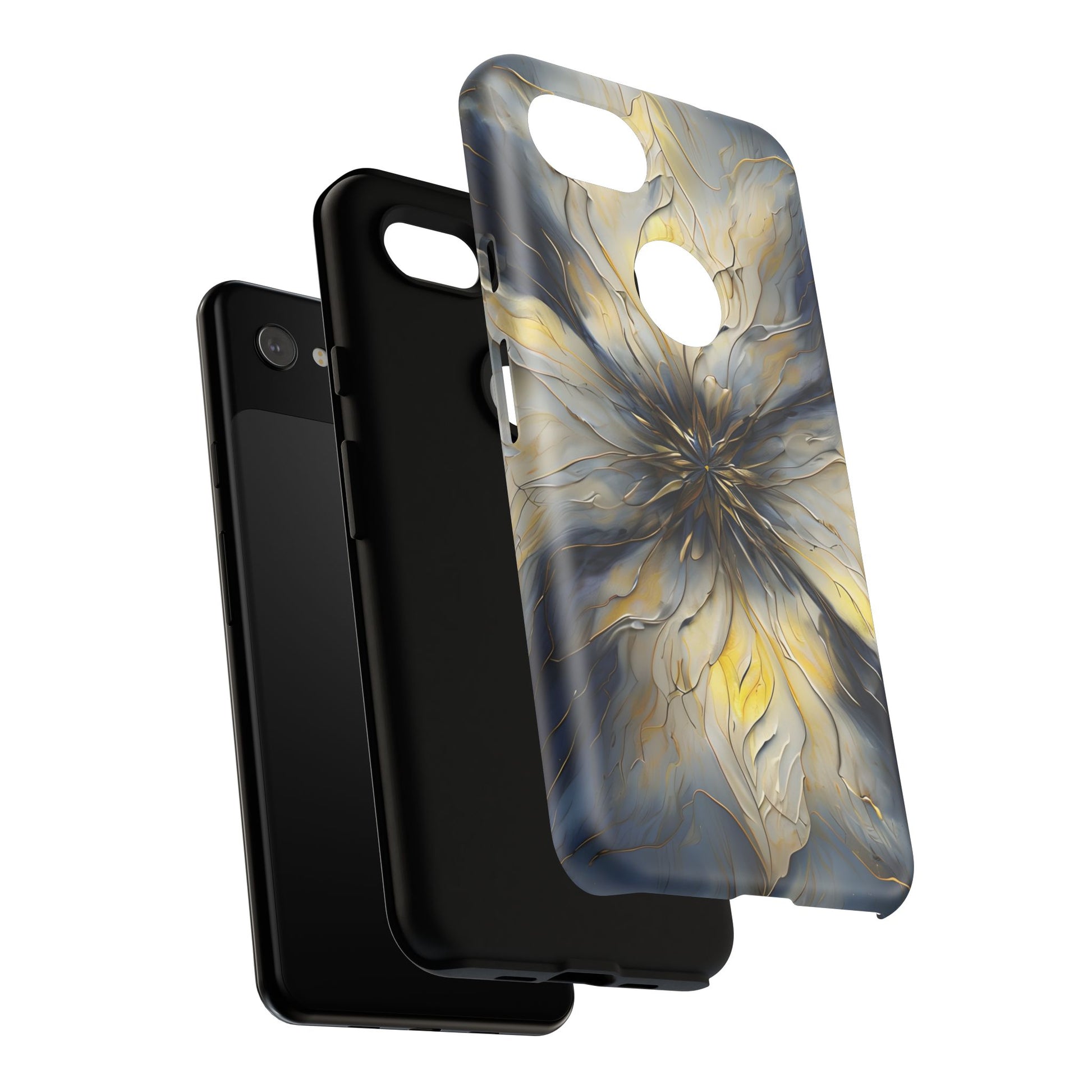 Luminous Petal Tough Case for Google Pixel 3a XL - Premium Artistic Shockproof Cover, Elegant Protective Phone Case