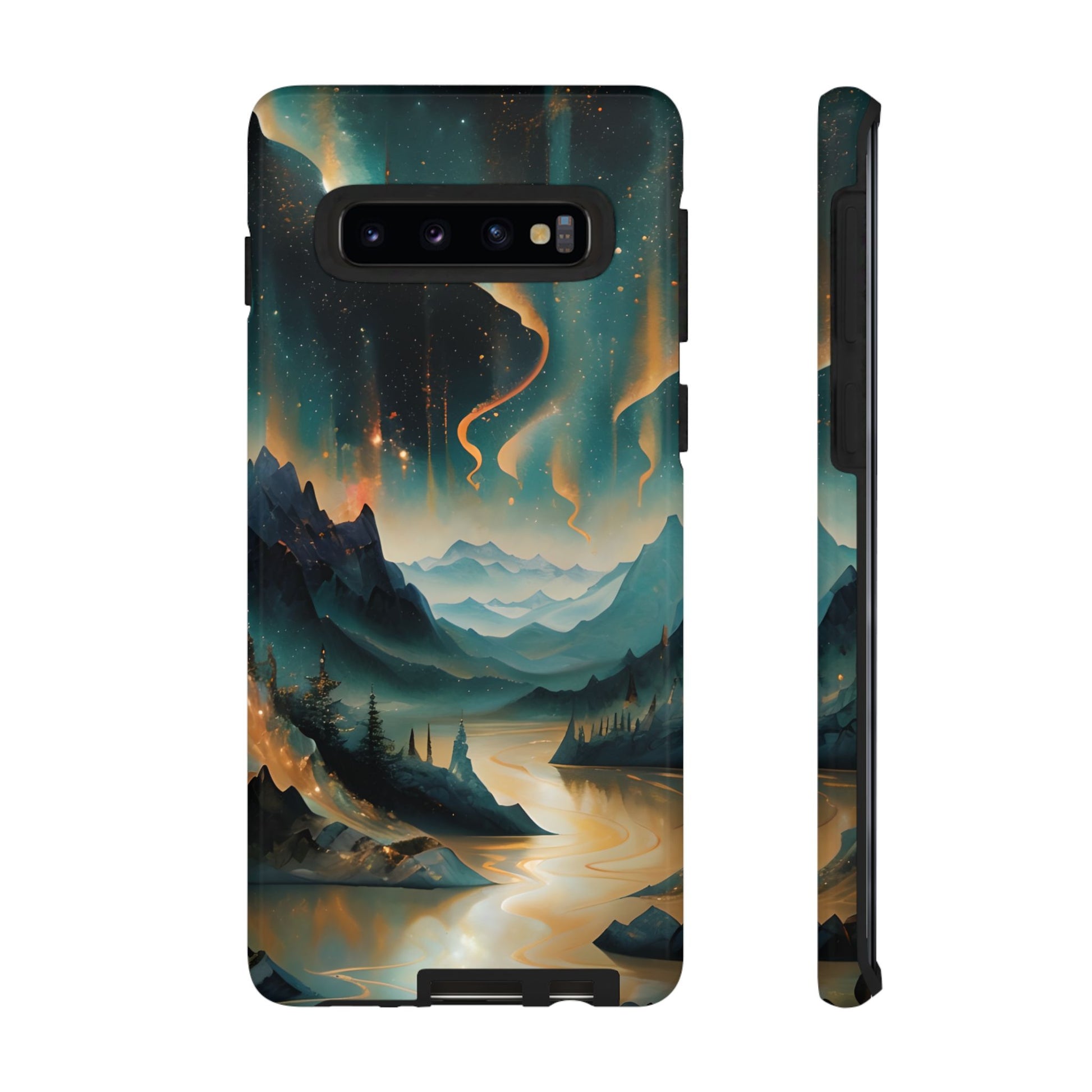 Aurora Dreamscape Samsung Galaxy S10 Tough Case - Artistic Northern Lights Cover - Premium Abstract Design
