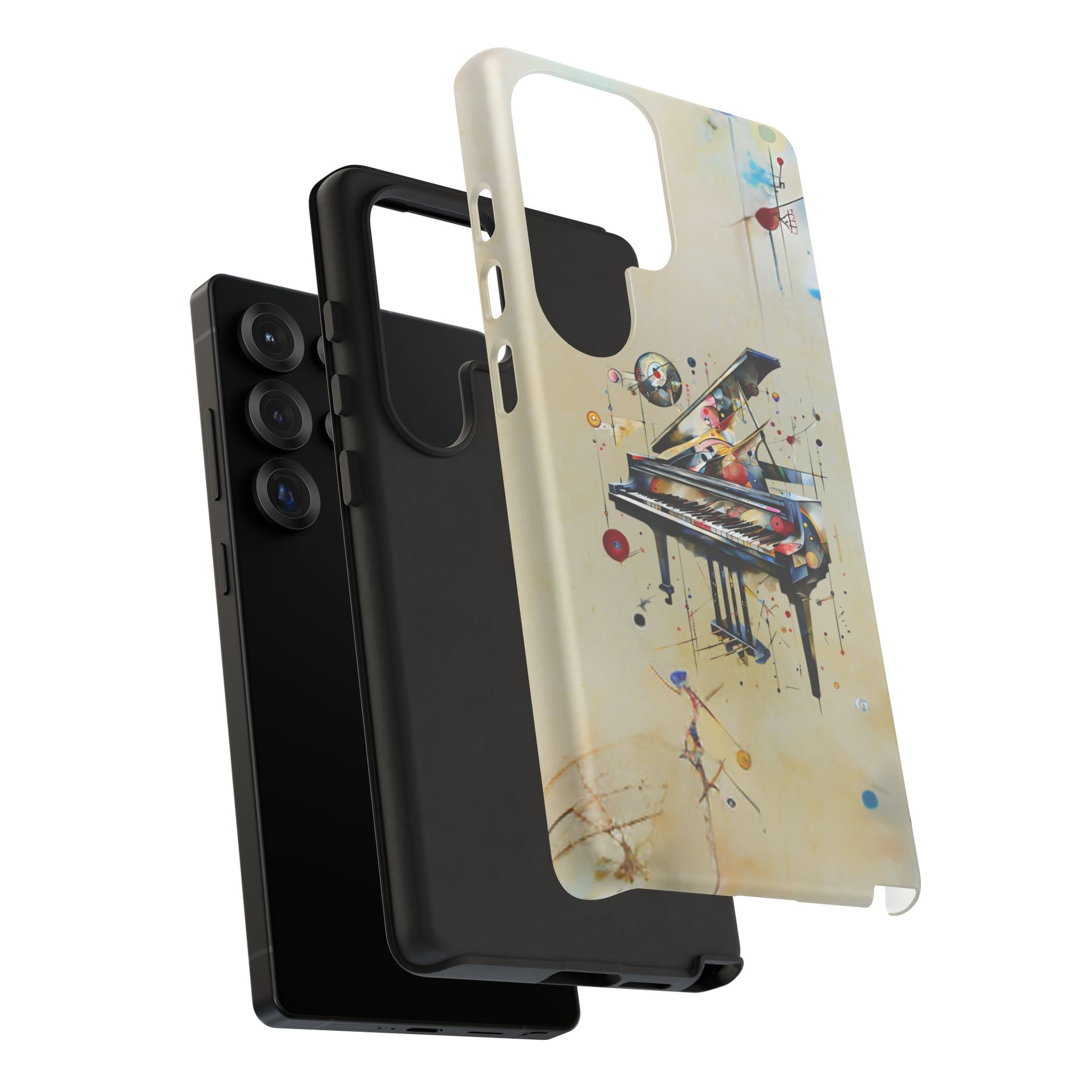 Keys of Imagination Artistic Grand Piano Tough Case for Samsung Galaxy S25 Ultra - Shockproof Phone Cover