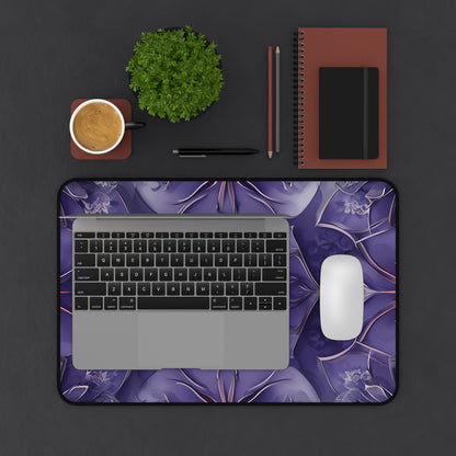 Violet Nebula Desk Mat - Premium Office Desk Pad, 3 Sizes Available, Artistic Workspace Protection