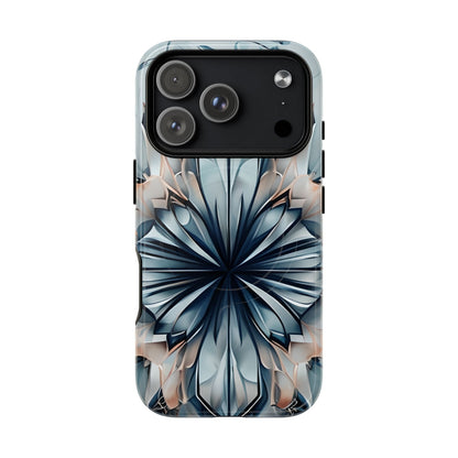 Indigo Mirage indigo blue floral iPhone MagSafe case with large camera cutout