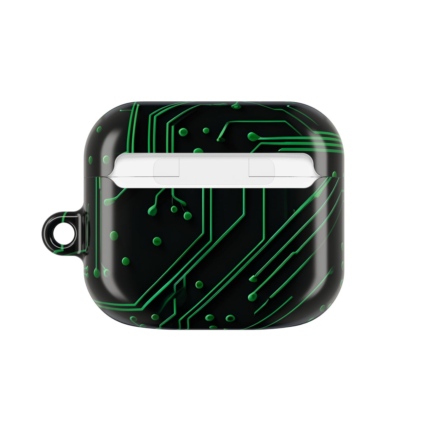 Green Circuit Grid AirPods Case