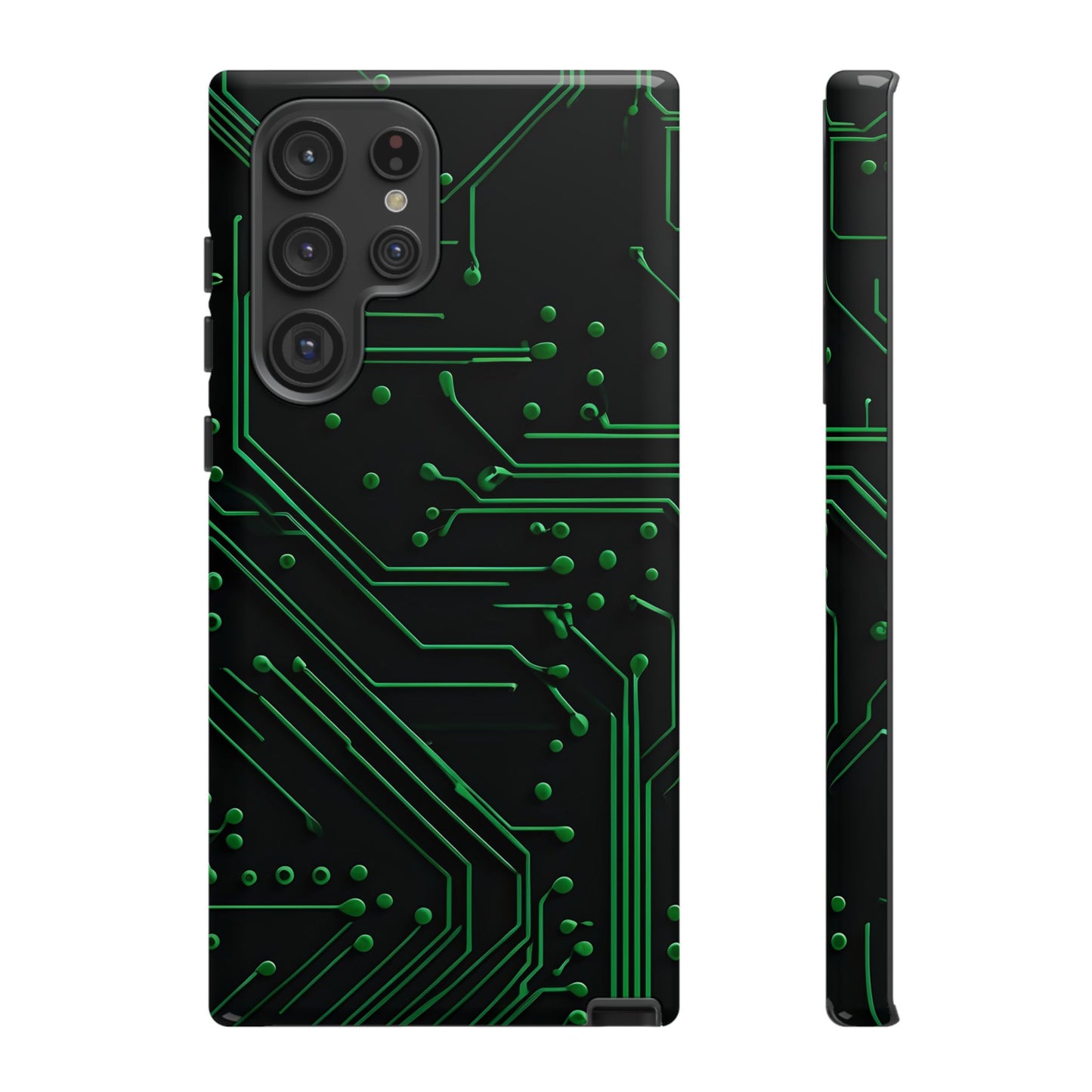 Green Circuit Grid Samsung Case