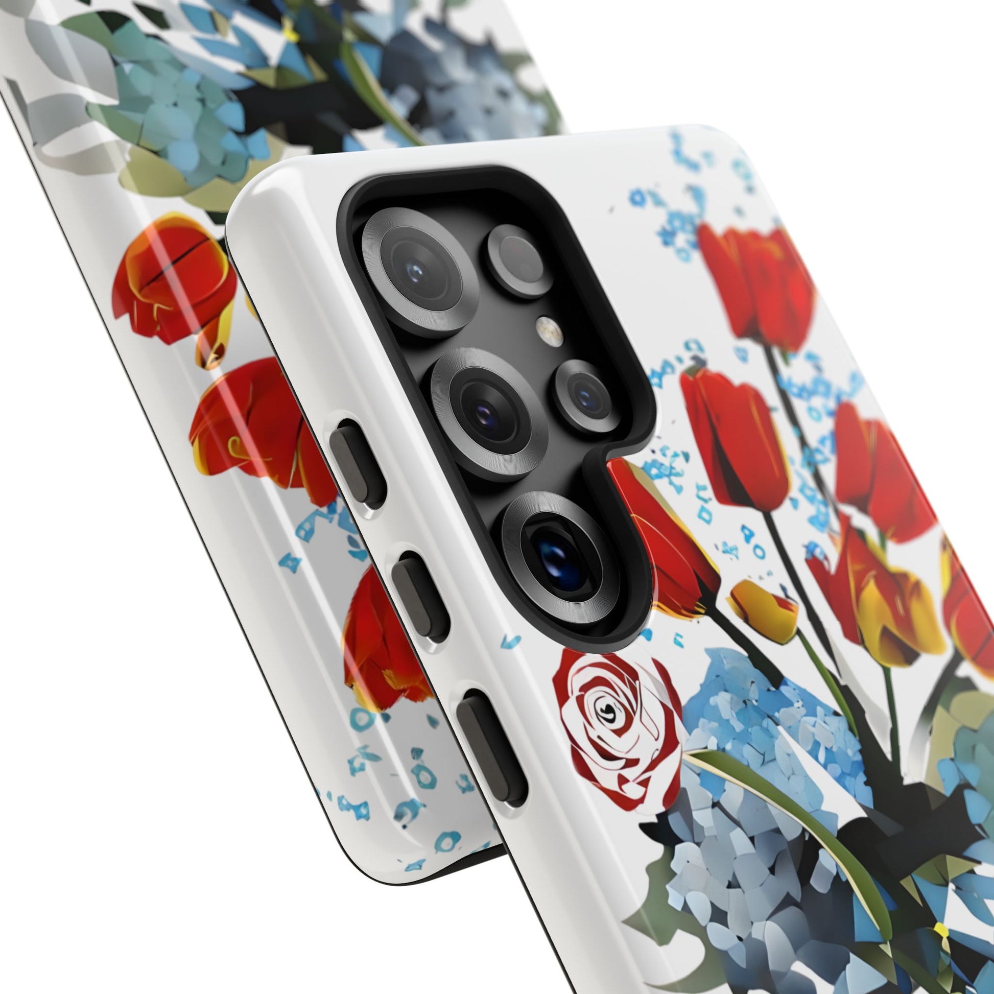 Bouquet Brilliance - Artistic Floral Samsung S25 Ultra Phone Case - Vibrant Tulip, Rose & Hydrangea Design