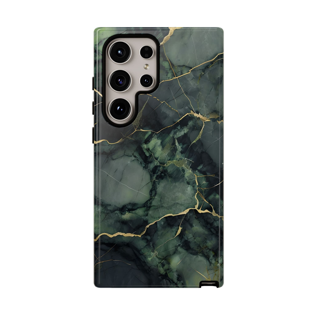 Verdant Vein Tough Case for Samsung Galaxy S24 Ultra - Luxury Gold Vein, Nature-Inspired Protective Cover