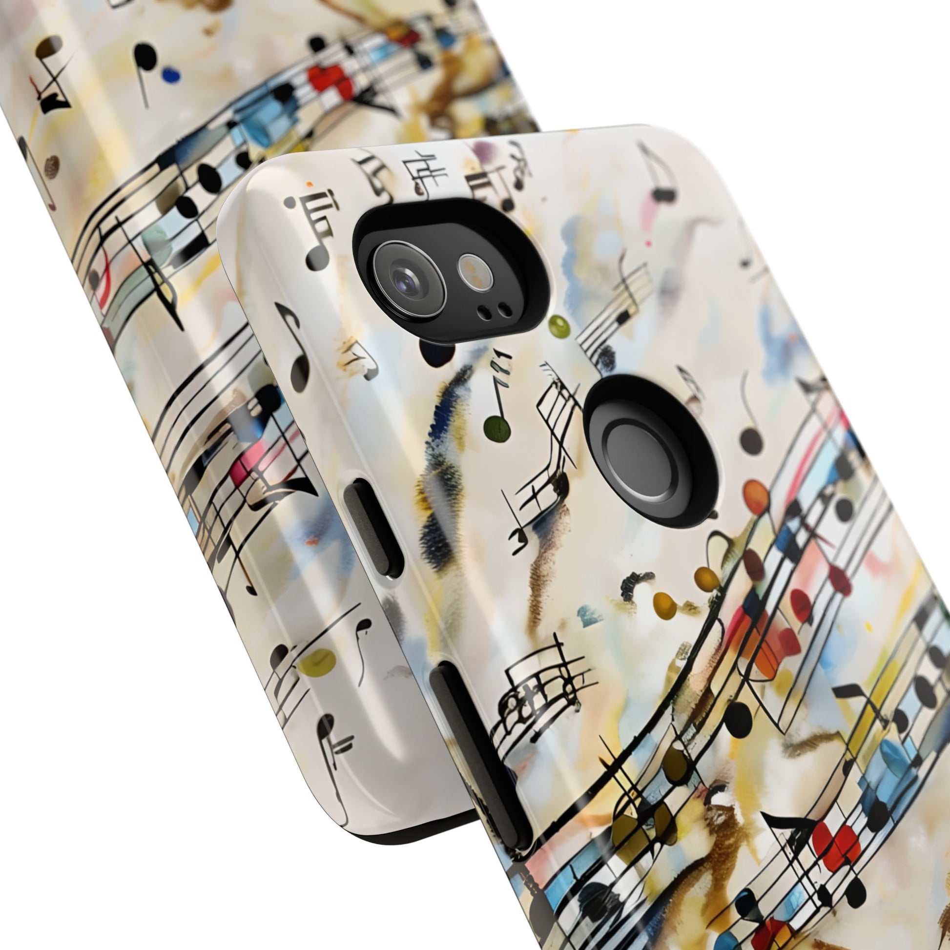 Melodic Flow Abstract Music Notes Tough Case for Google Pixel 2XL - Shockproof Phone Cover