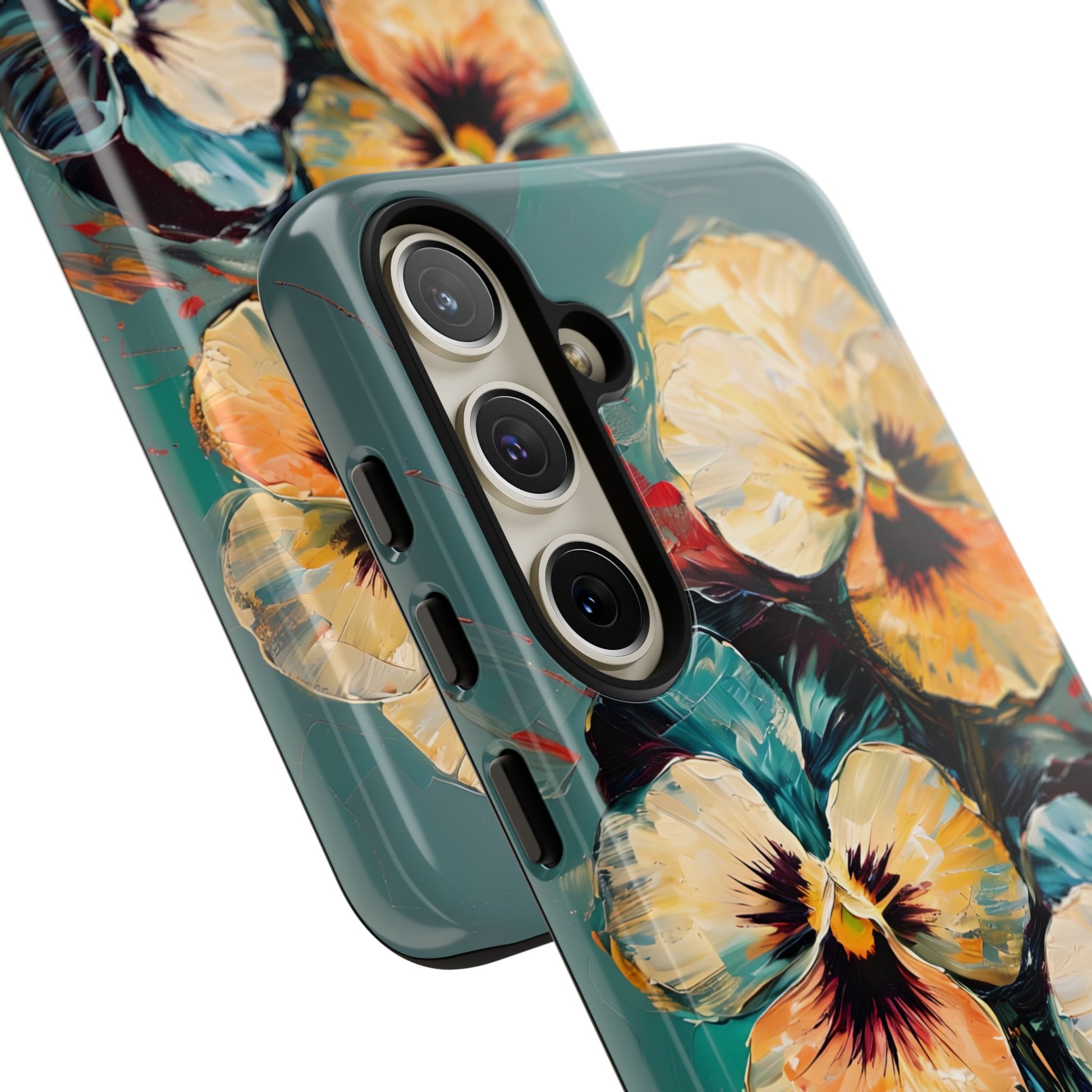 Golden Pansy Cascade Case for Samsung Galaxy S24 Plus - Premium Shockproof Designer Phone Cover