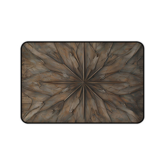 Earthstone Mandala Desk Mat - Premium Office Desk Pad, 3 Sizes Available, Artistic Workspace Protection