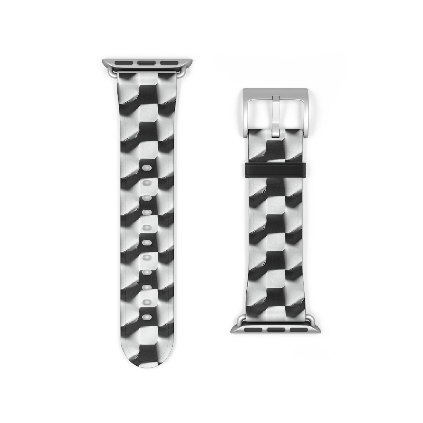 Monochrome Grid Apple Watch Band Strap - Timeless Design for your Timepiece
