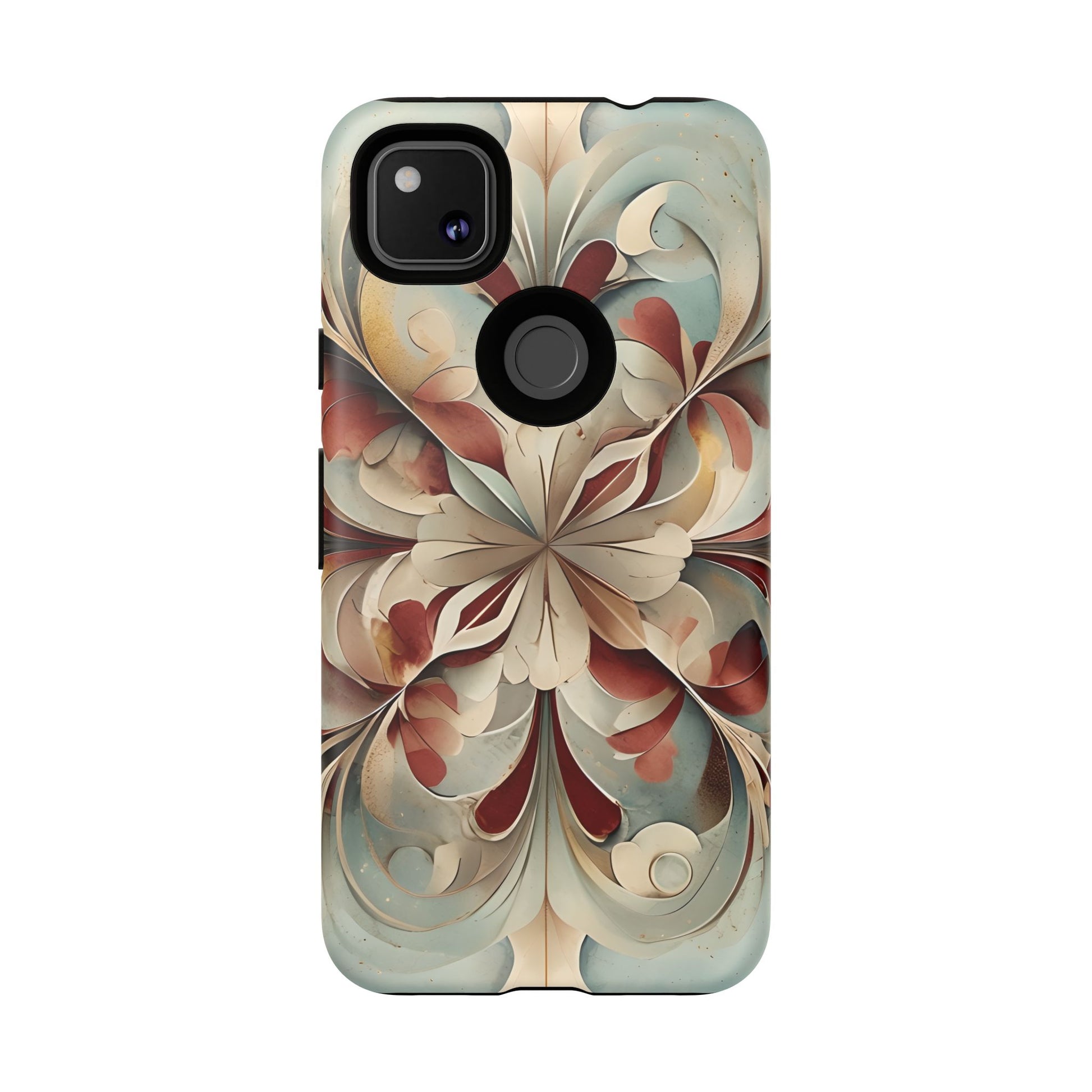 Vintage Baroque Blossom - Ornate Floral Art Google Pixel 4a Tough Phone Case - Elegant Baroque-Inspired Design