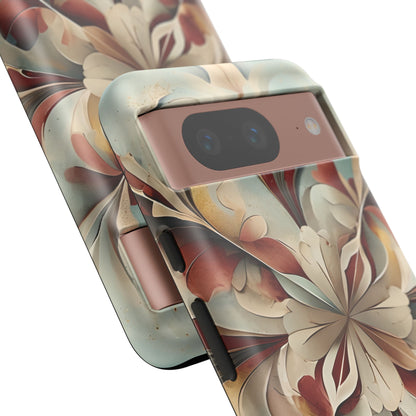 Vintage Baroque Blossom - Ornate Floral Art Google Pixel Tough Phone Case - Elegant Baroque-Inspired Design