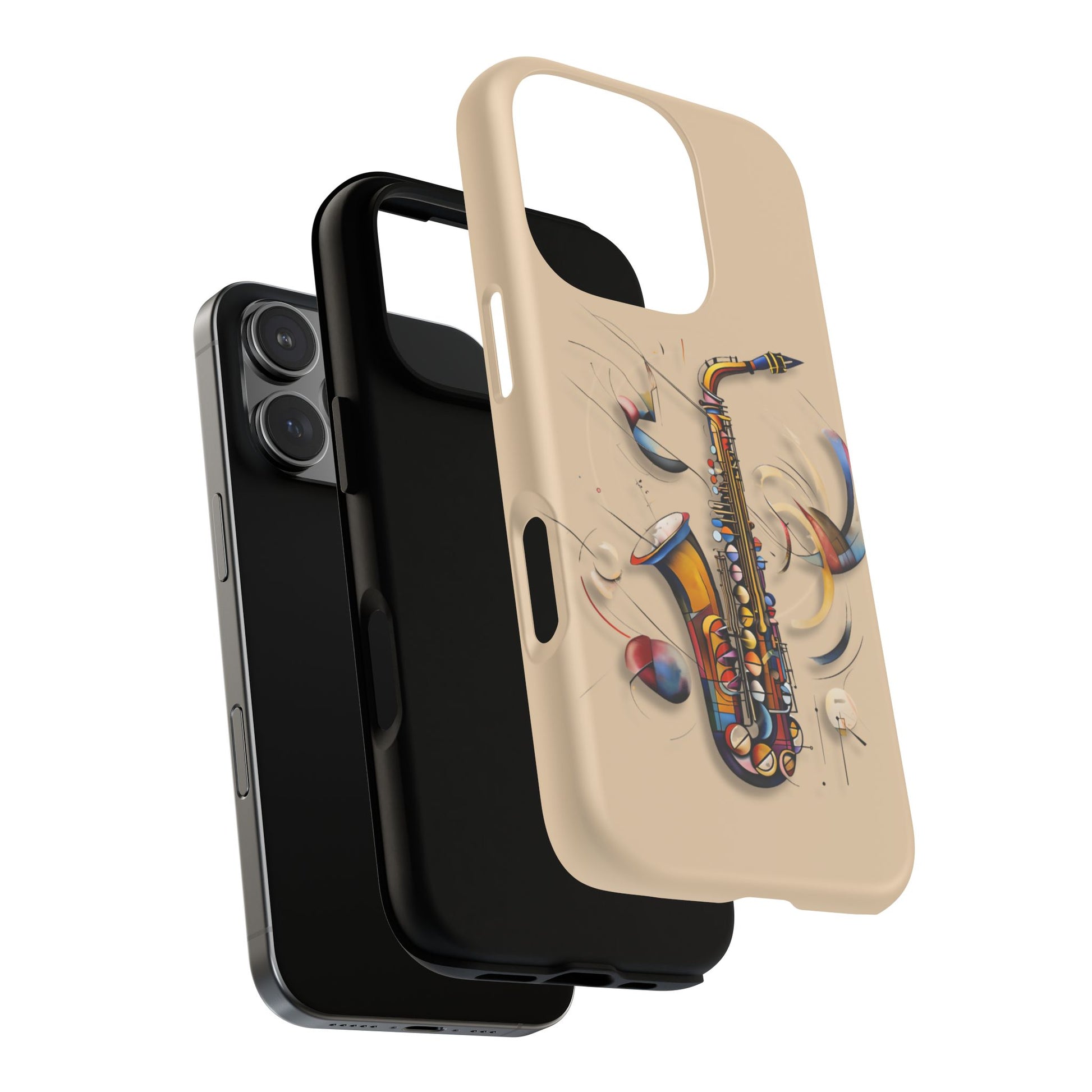 Brass Rhapsody Artistic Saxophone Music iPhone 16 Pro MagSafe Case
