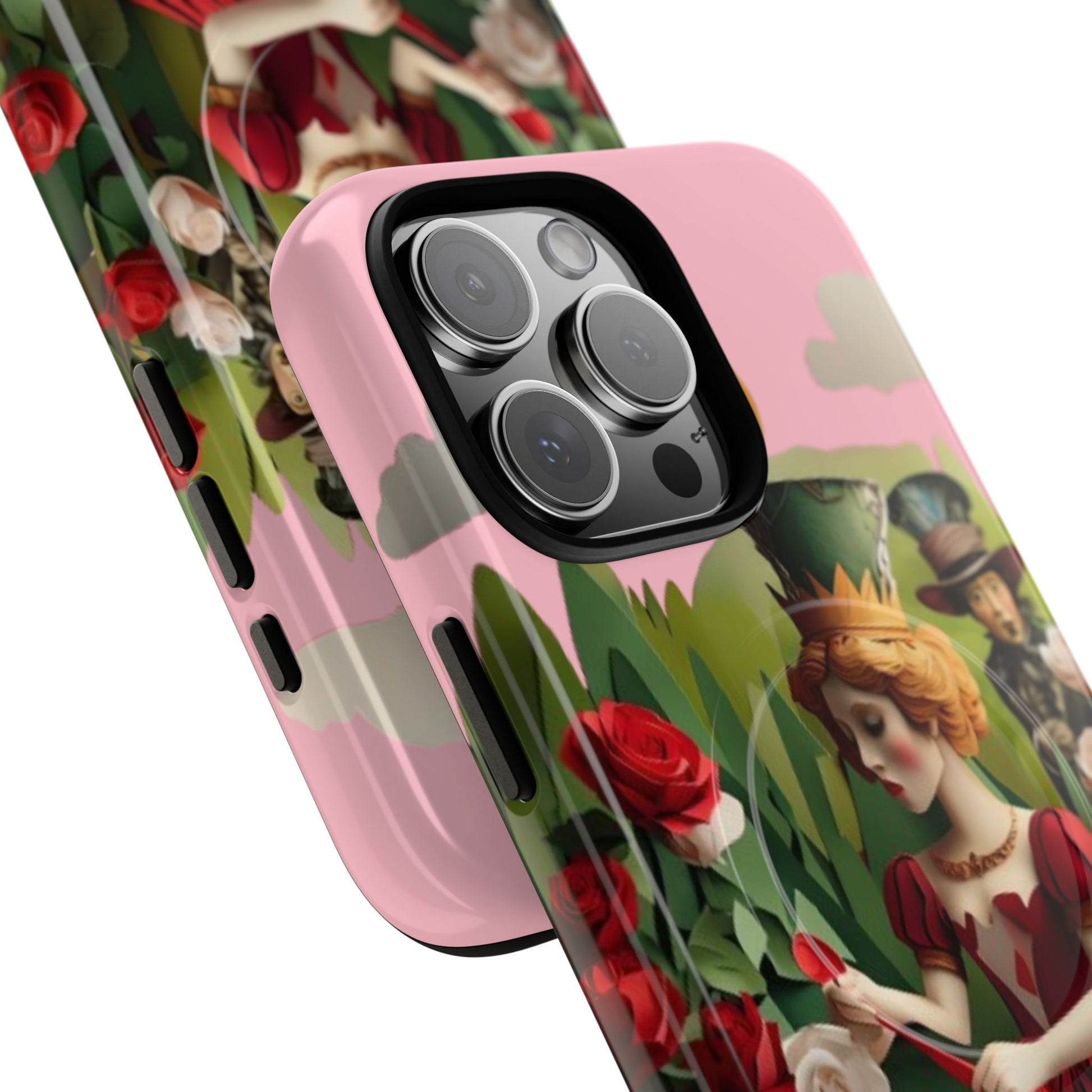 Regal Rose Court - iPhone 16 Pro Max MagSafe Phone Case - Whimsical Fantasy Floral Design