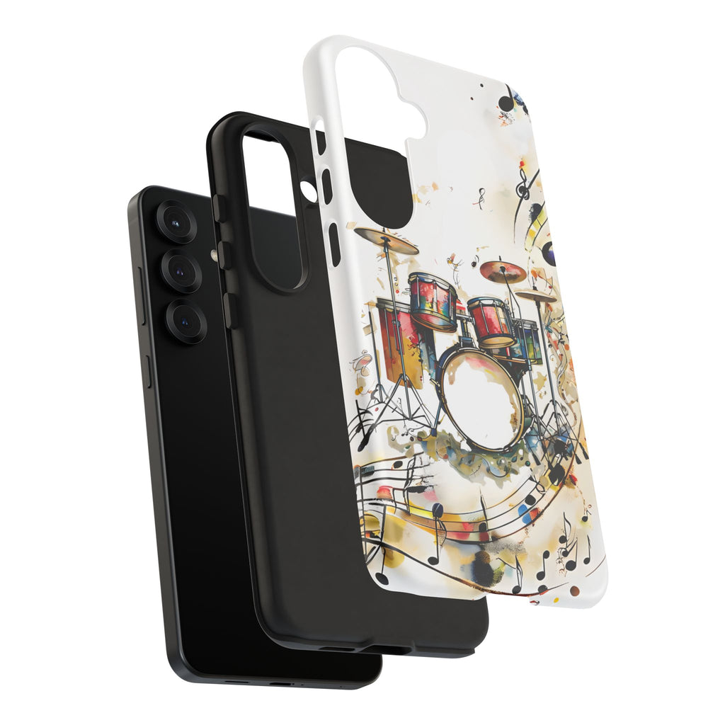 Beatline Abstract Drums and Music Notes Tough Case for Samsung Galaxy S25 Plus - Shockproof Phone Cover