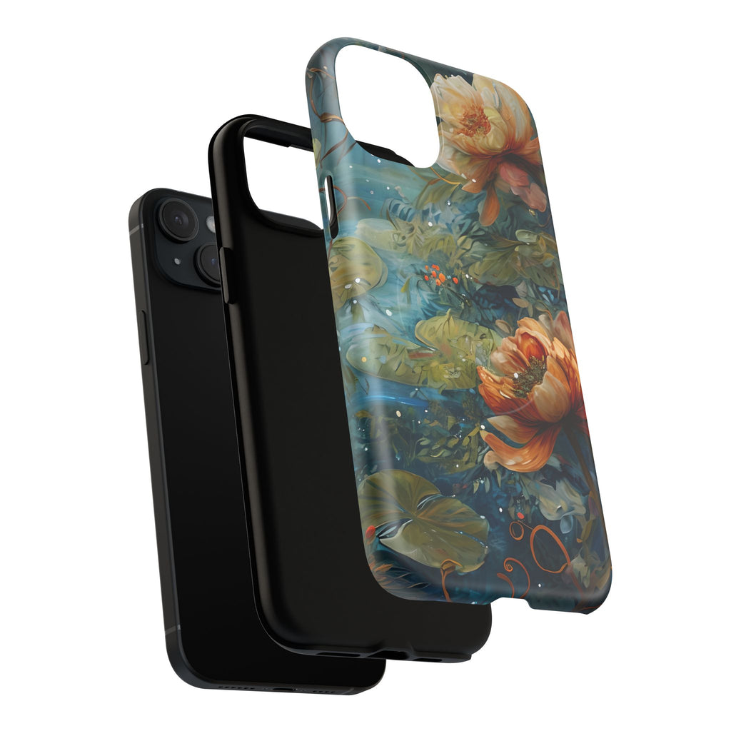 Waterlily Nocturne iPhone 15 Plus Case - Artistic Tough Cover - MagSafe Compatible - Premium Drop Protection