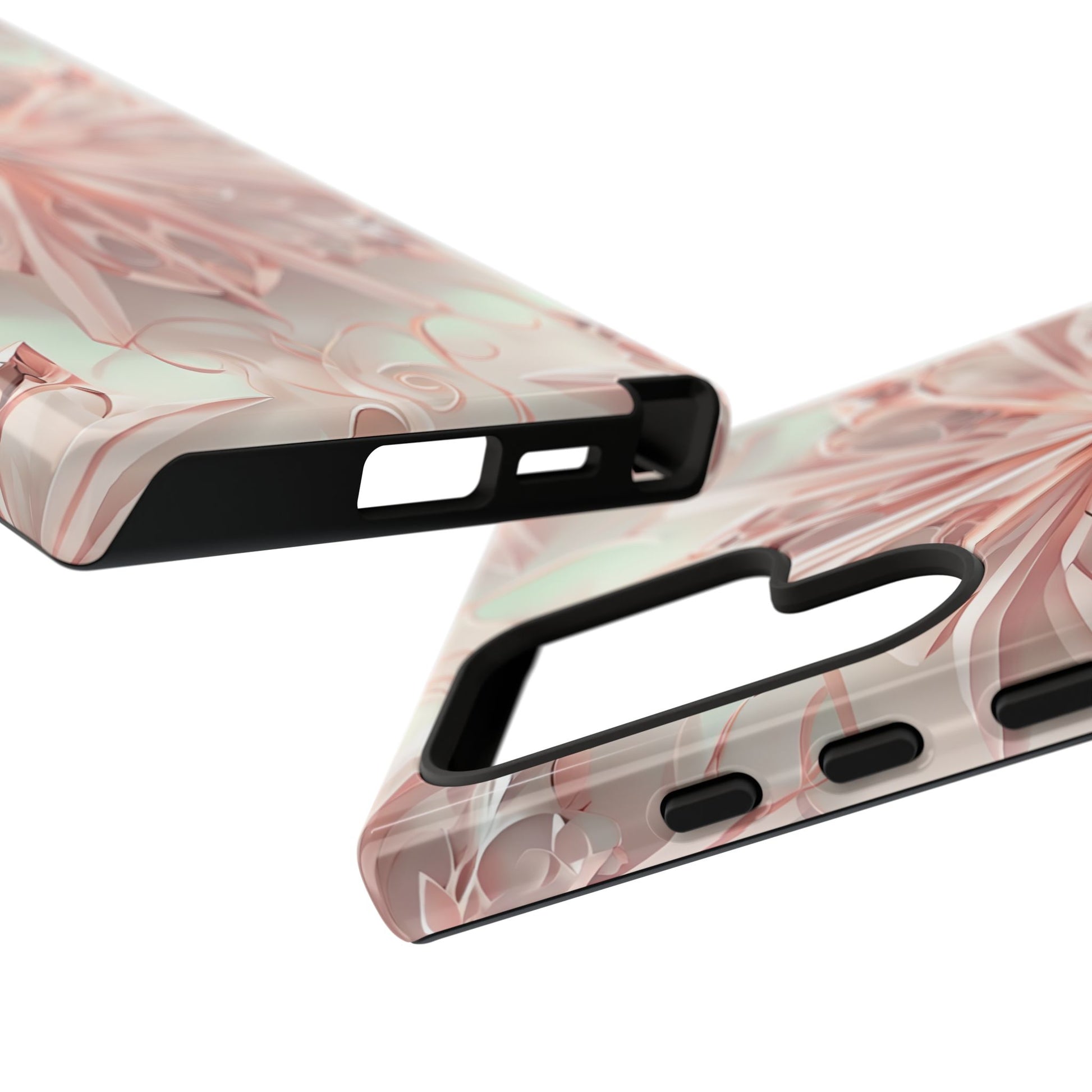 Blush Frost from our Kaleidoscope Collection - Samsung Galaxy S24 Ultra tough case - Soft Pink Geometric Floral Design