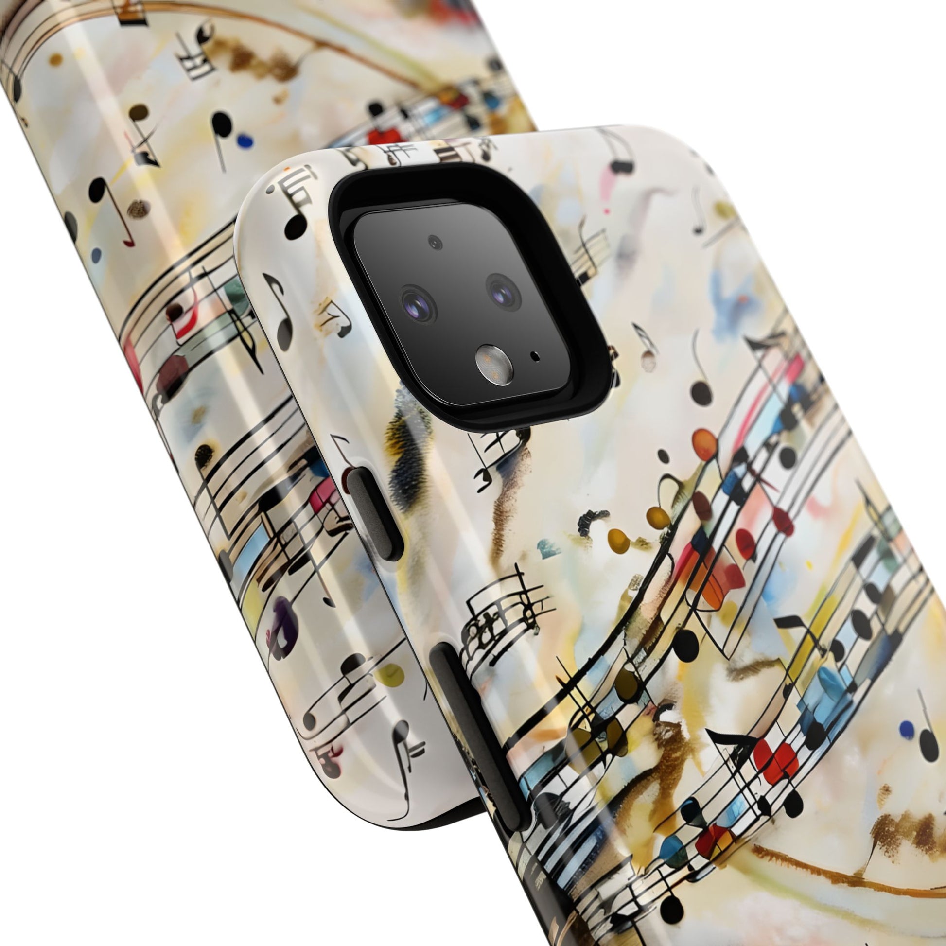 Melodic Flow Abstract Music Notes Tough Case for Google Pixel 4 - Shockproof Phone Cover