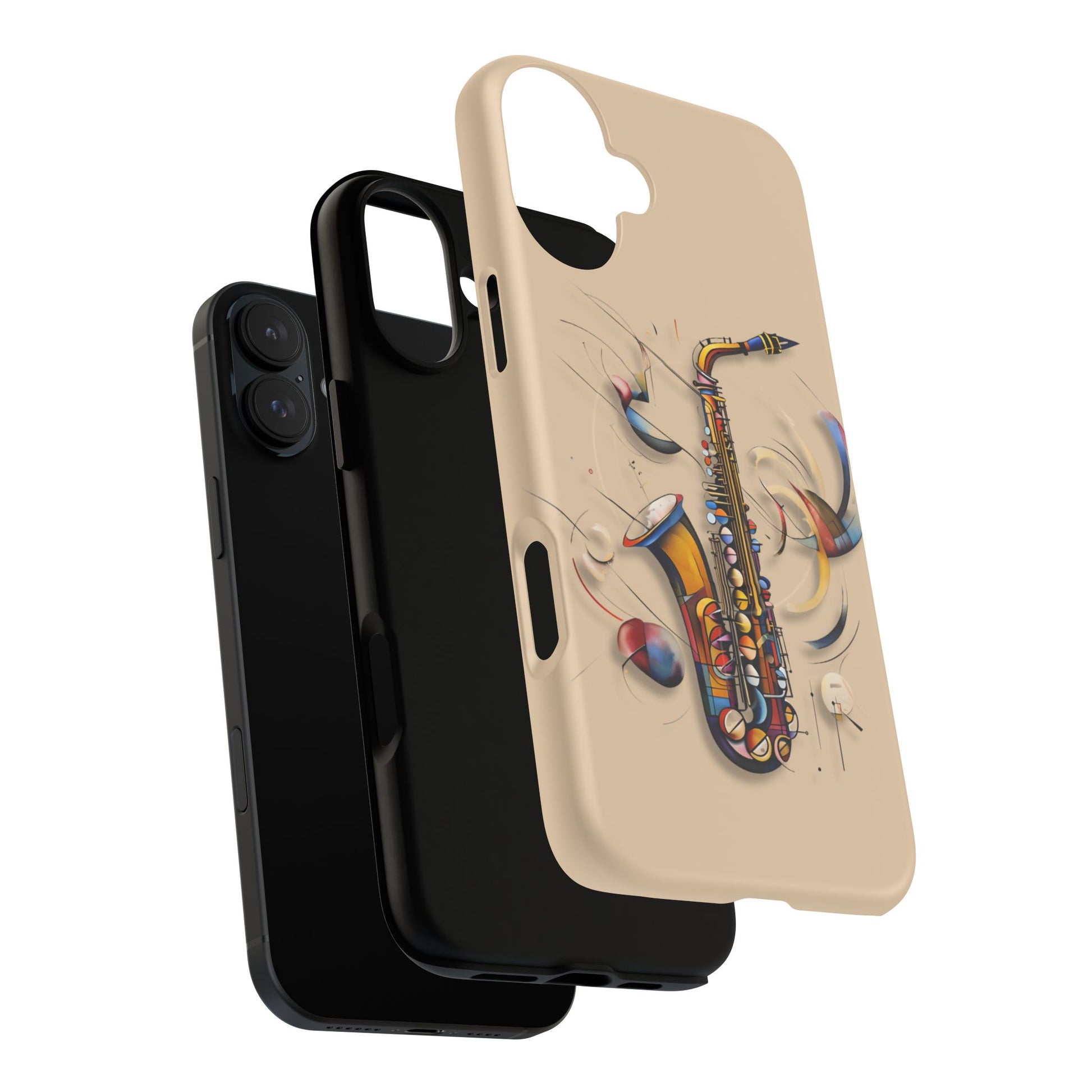 Brass Rhapsody Artistic Saxophone Music iPhone 16 Plus MagSafe Case