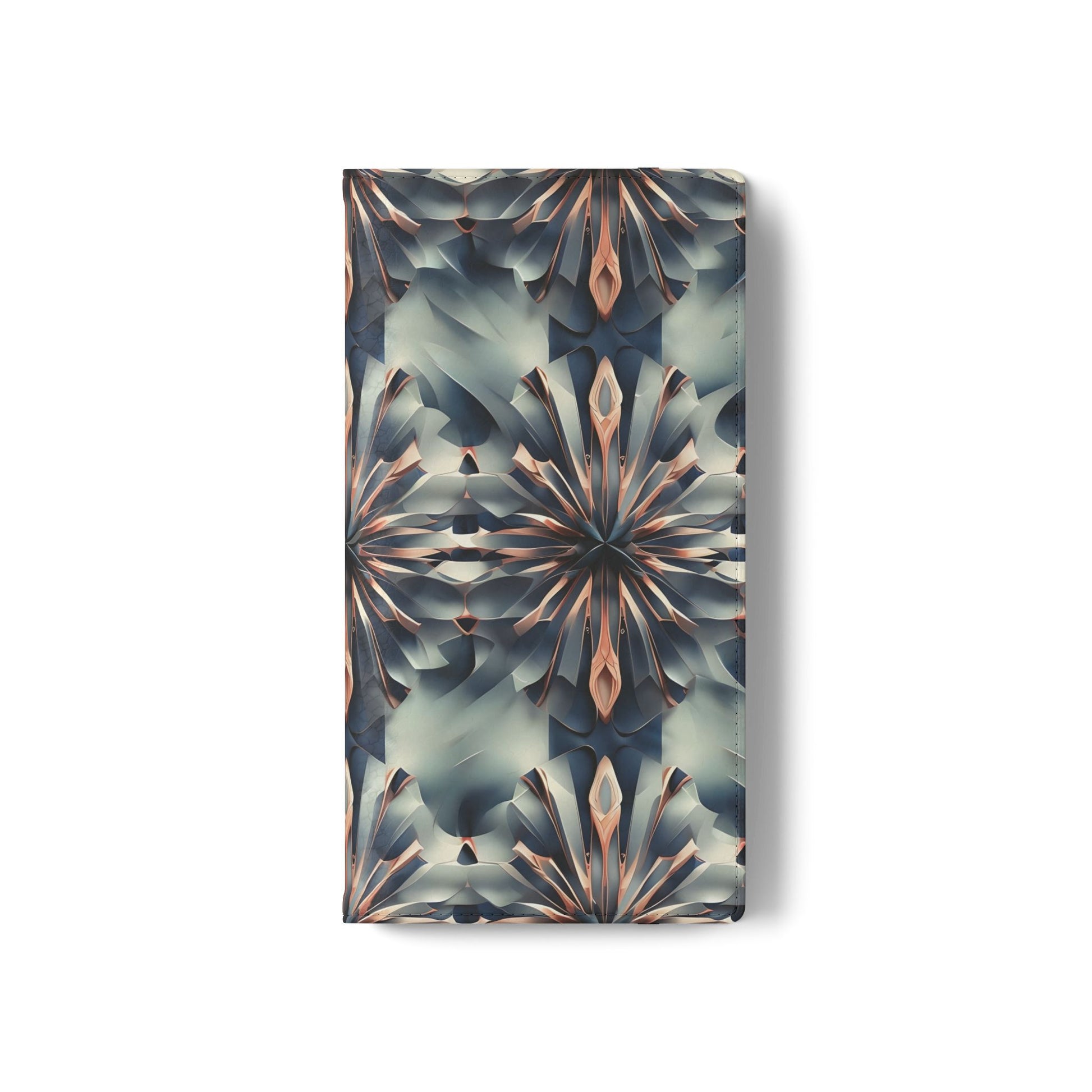 Obsidian Kaleidoscope Samsung Galaxy S22 Ultra Wallet Case - Elegant Abstract Flip Cover with Card Slots
