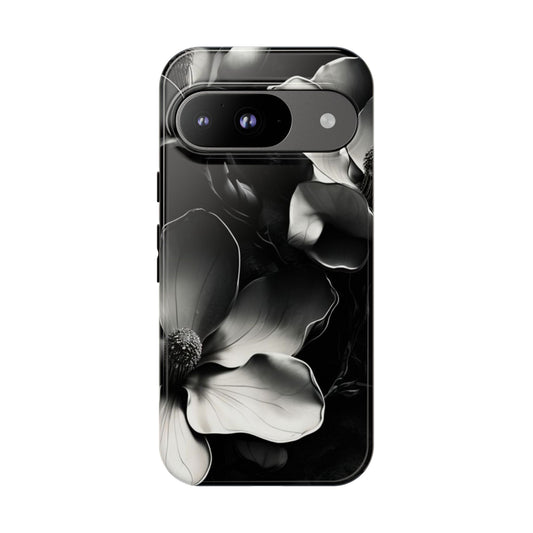 Monochrome Magnolia Google Pixel Tough Case