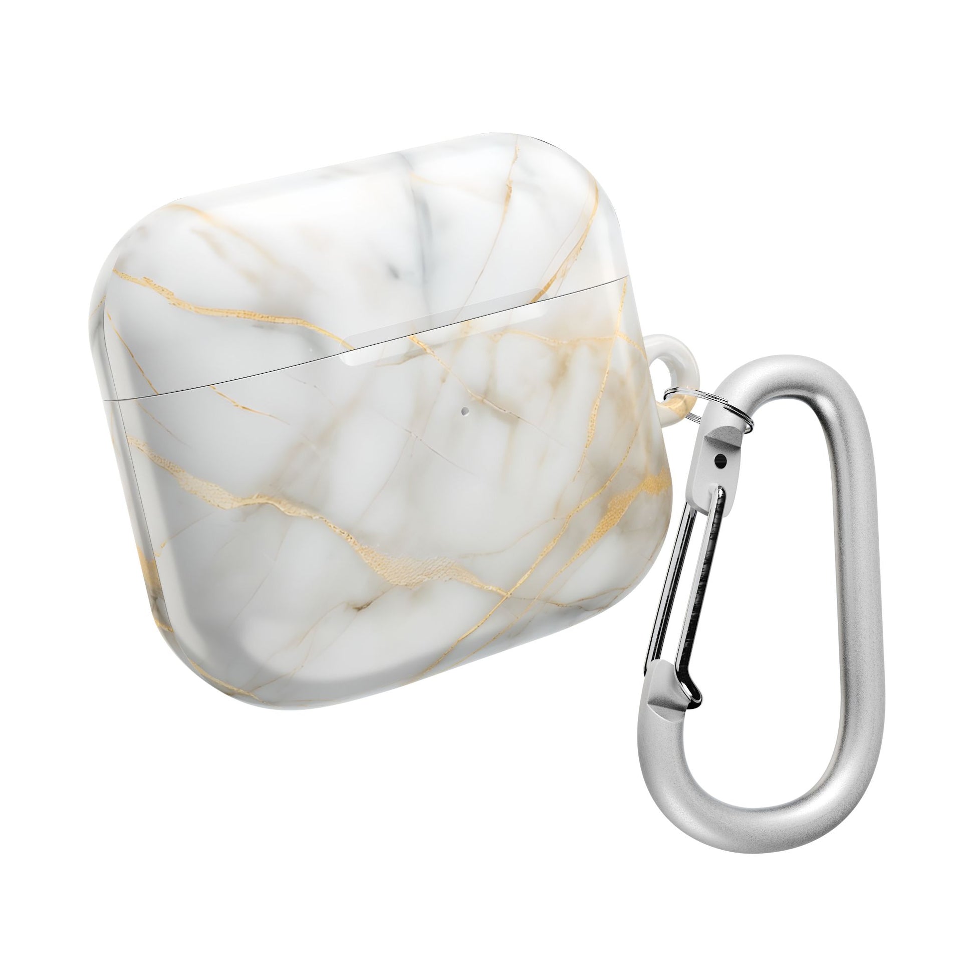 Golden Vein Marble AirPod Case - Gold and Ivory Marble Earbud Cover for Gen 1, 2, 3, Pro Gen 1 & 2