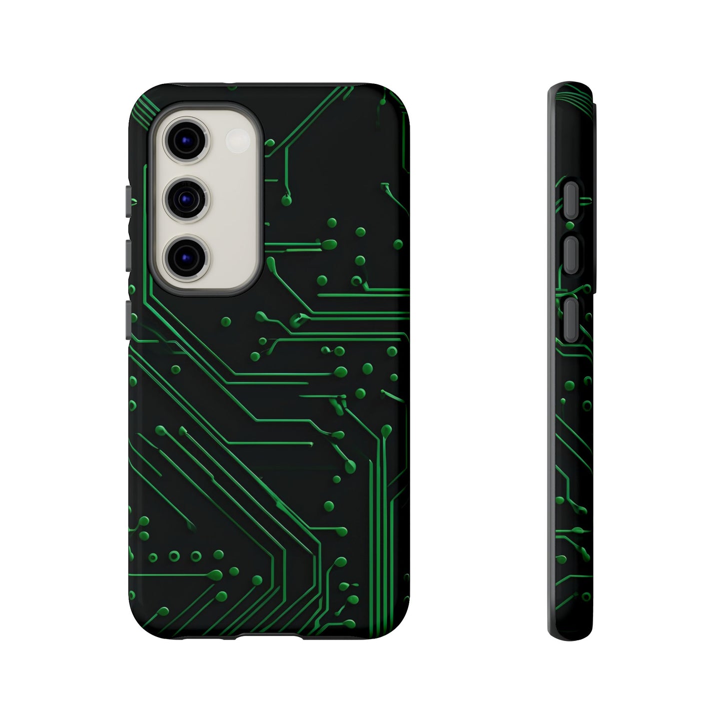 Green Circuit Grid Samsung Case