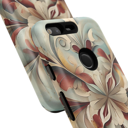 Vintage Baroque Blossom - Ornate Floral Art Google Pixel Tough Phone Case - Elegant Baroque-Inspired Design