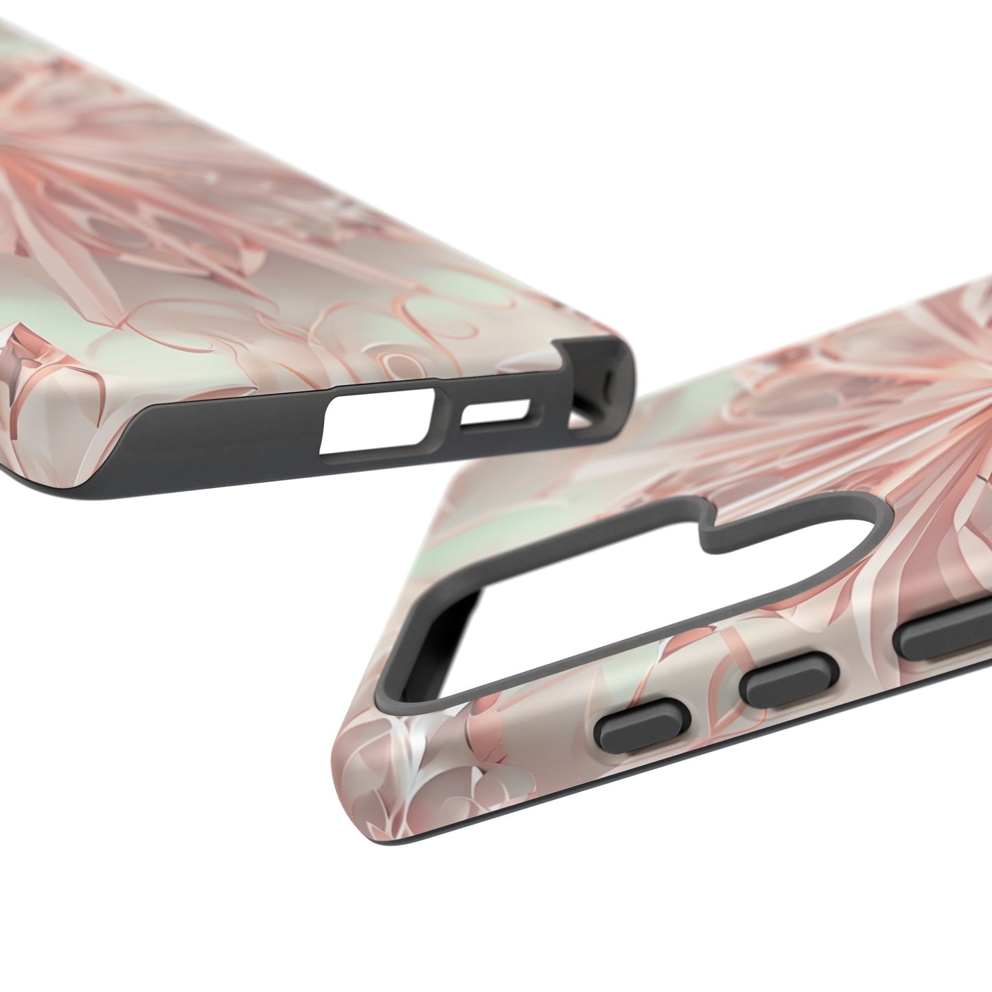 Blush Frost from our Kaleidoscope Collection - Samsung Galaxy tough case - Soft Pink Geometric Floral Design