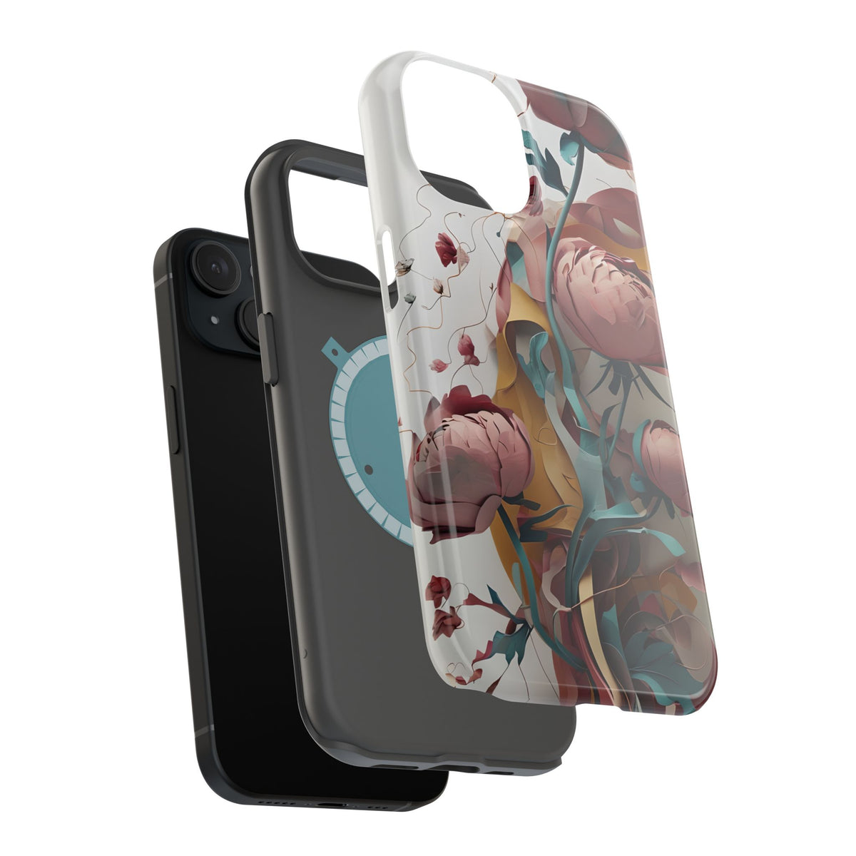 Blushing Peony Veil iPhone MagSafe Case