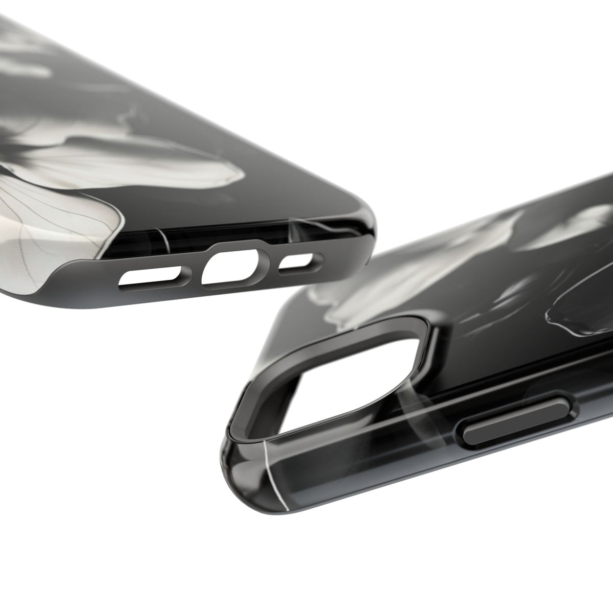 Monochrome Magnolia iPhone MagSafe Case