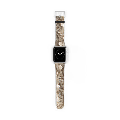 Moonlit Garden Apple Watch Band - Premium Custom Strap for Series 1-9, SE & Ultra - Artistic Vegan Leather
