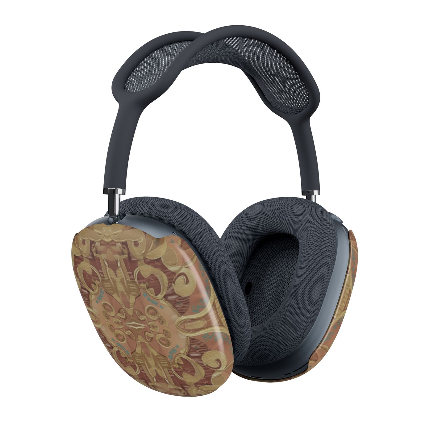 Terracotta Relic AirPods Max Covers - Warm Vintage Art Nouveau Design