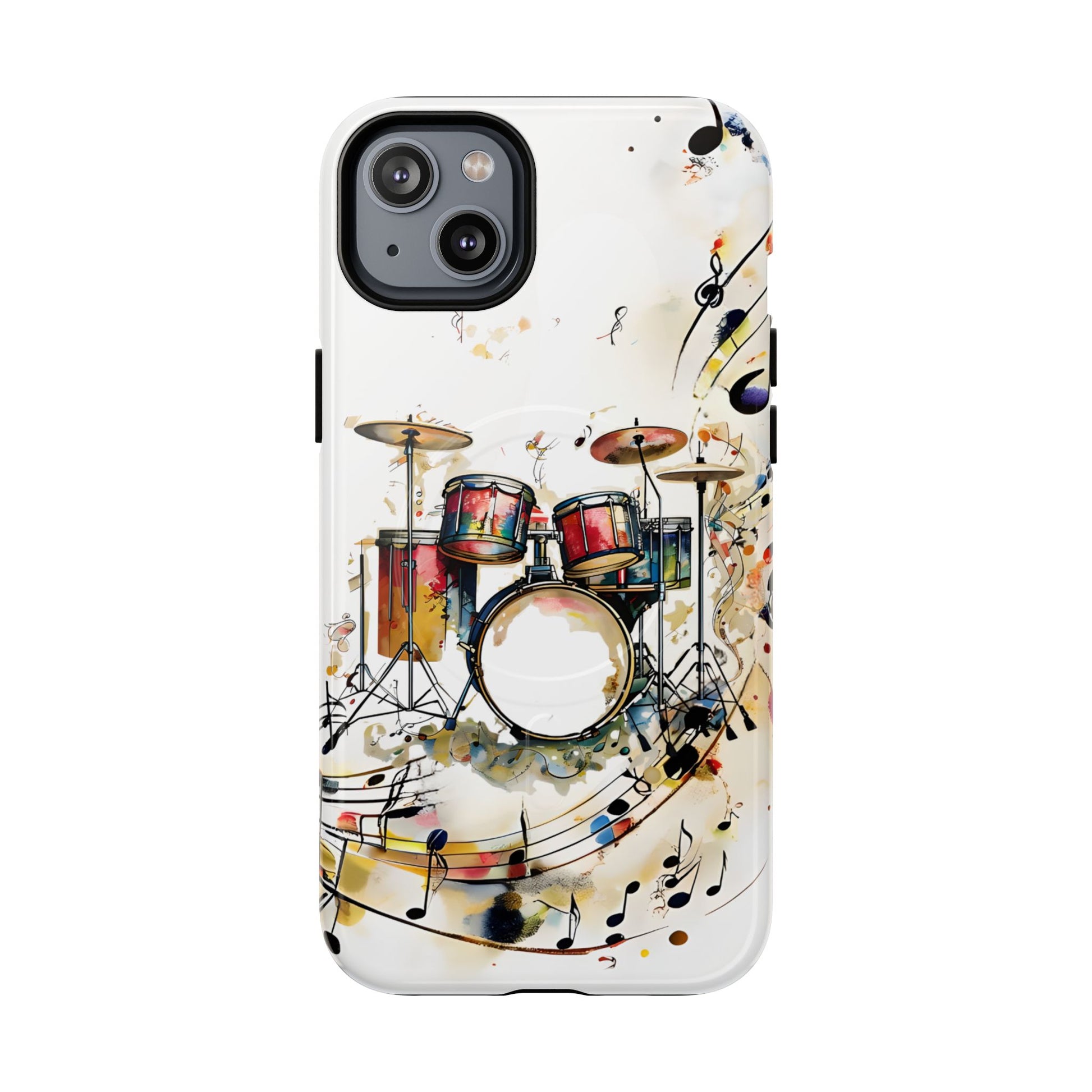 Beatline Abstract Drums & Music Notes iPhone 14 Plus MagSafe Case