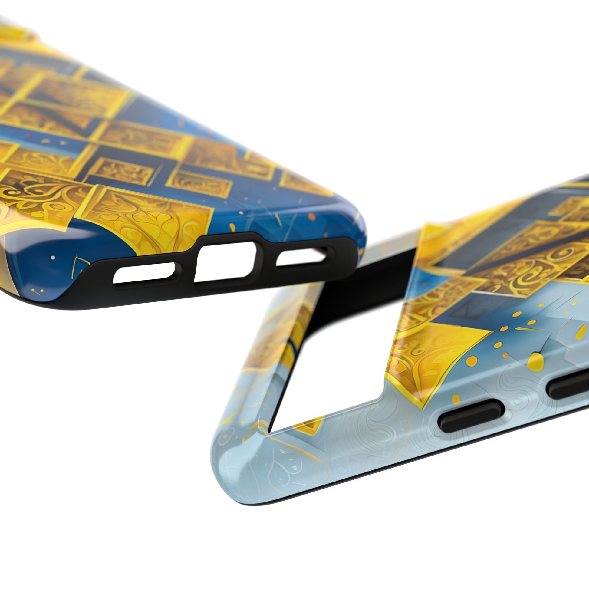 Golden Ascent Luxe Geometric Google Pixel 8 Tough Case - Elegant Abstract Gold Design