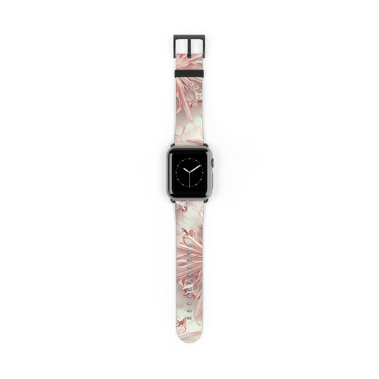 Blush Frost Apple Watch Band Strap - Delicate Pink Snowflake design