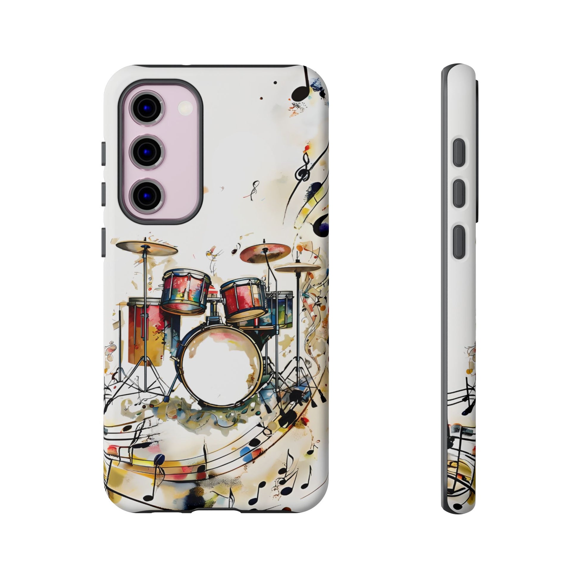 Beatline Abstract Drums and Music Notes Tough Case for Samsung Galaxy S23 Plus - Shockproof Phone Cover