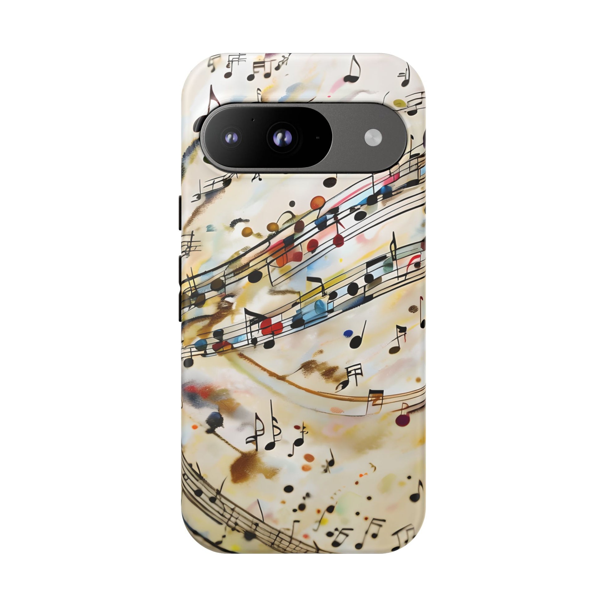 Melodic Flow Abstract Music Notes Tough Case for Google Pixel 9 - Shockproof Phone Cover