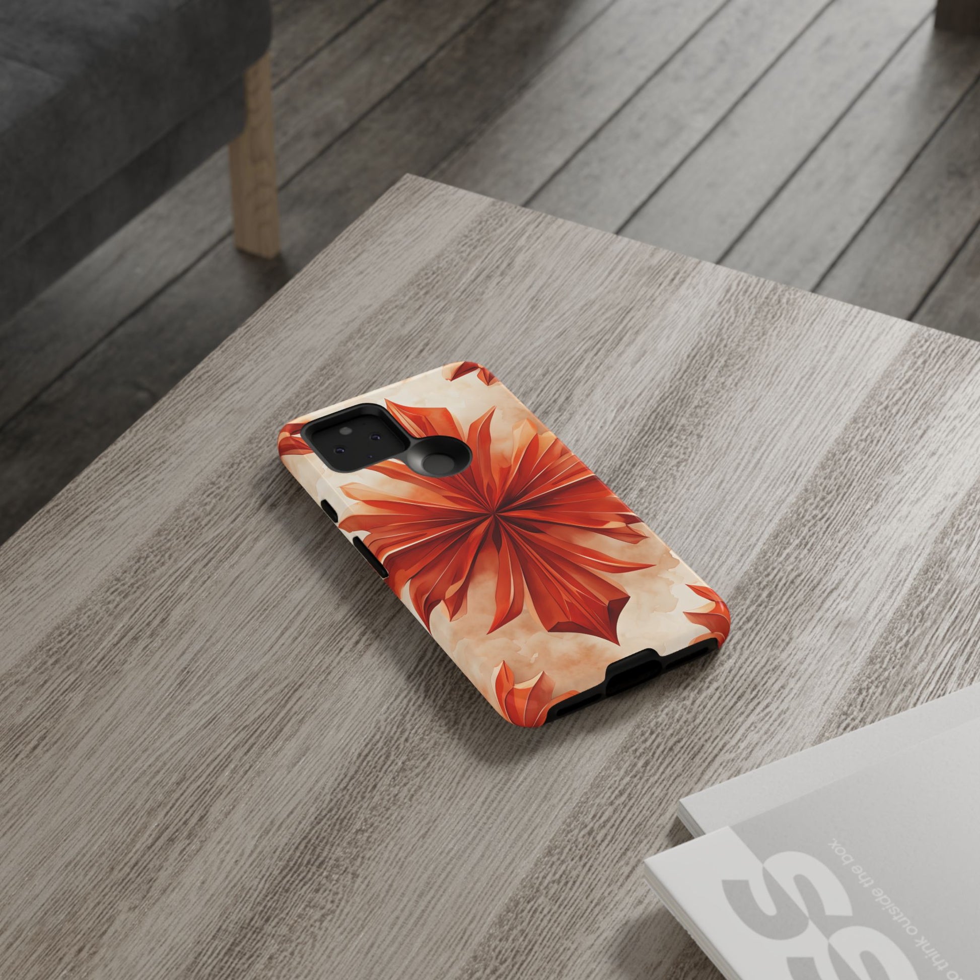Sunset Fleur Google Pixel 5 5G- Kaleidoscope Collection of MagSafe Compatible - Vibrant Sunset Flower Design