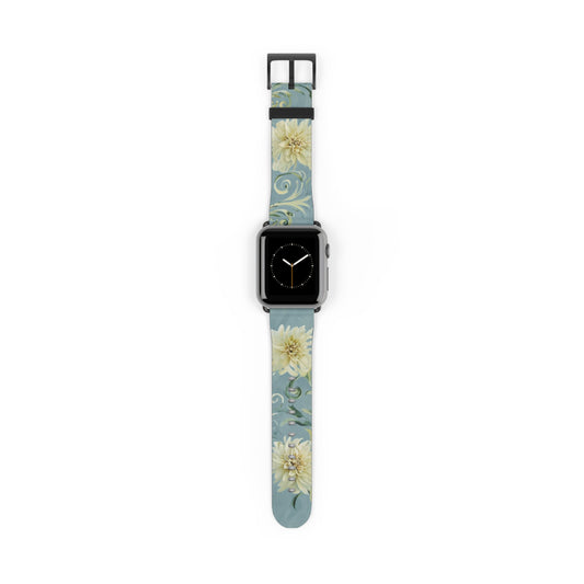 Golden Dahlia Trio Apple Watch Band Strap - Timeless Design for your Timepiece