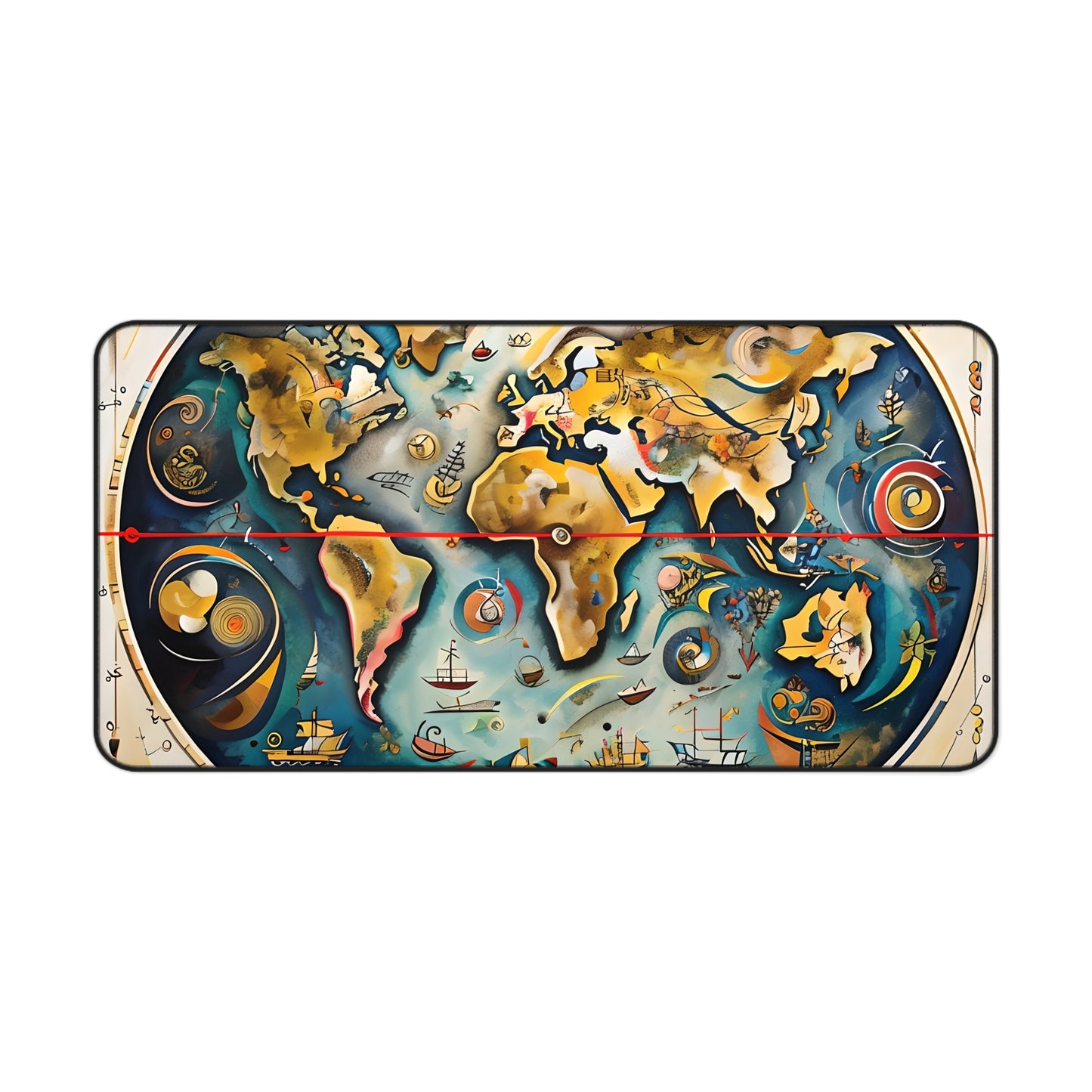 Celestial Map Desk Mat - Premium Office Desk Pad, 3 Sizes Available, Artistic Workspace Protection