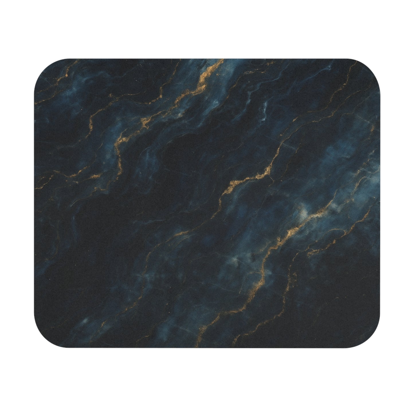 Midnight Marble mouse pad featuring deep navy and black marble-inspired design