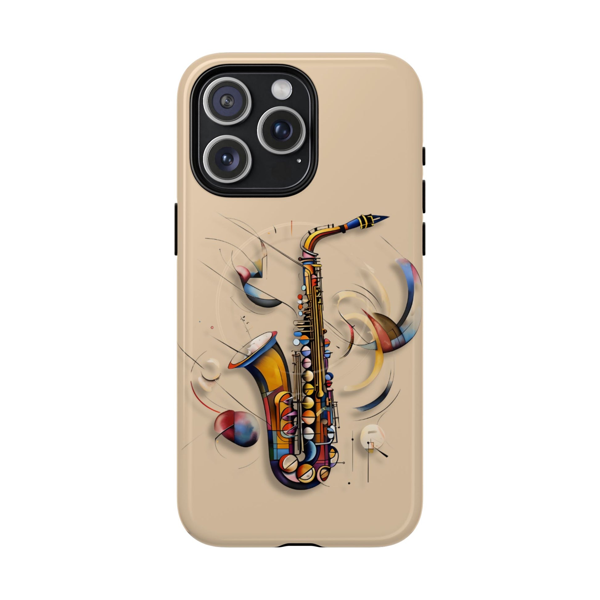 Brass Rhapsody Artistic Saxophone Music iPhone 15 Pro Max MagSafe Case
