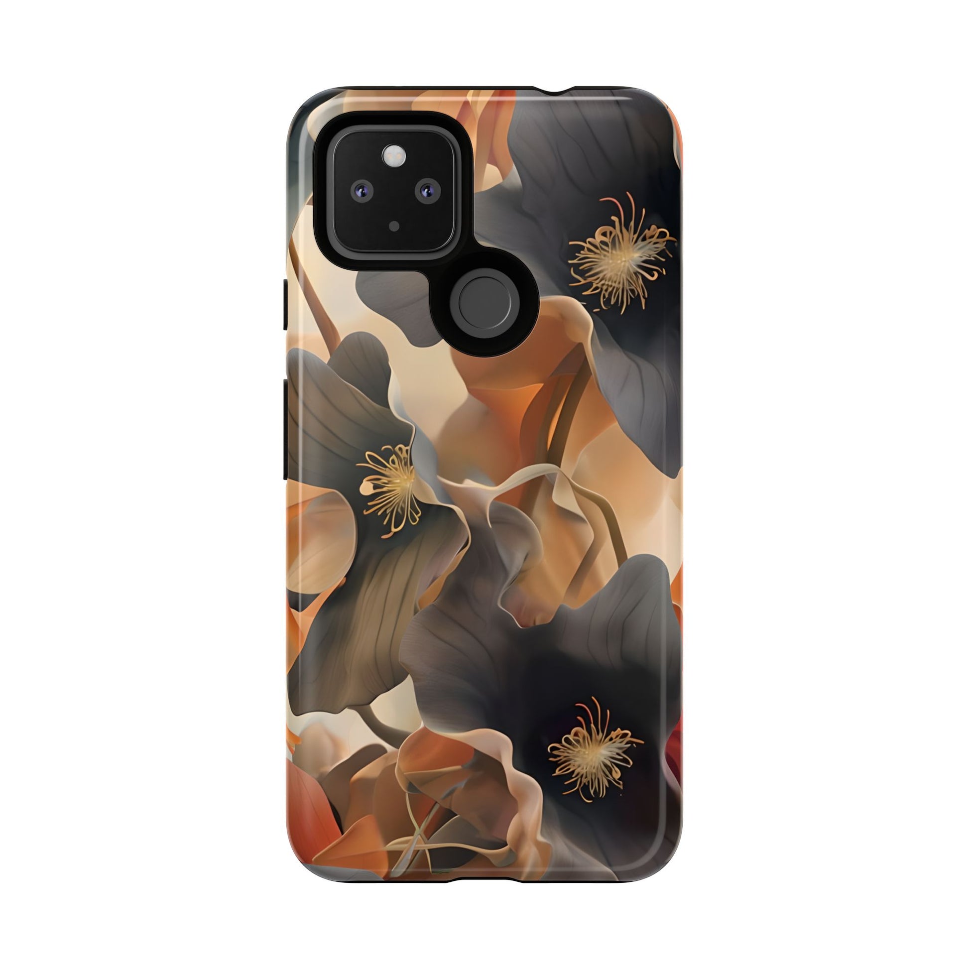Autumn Ember - Moody Floral Art Google Pixel 4a 5G Tough Phone Case - Warm Earthy Botanical Design