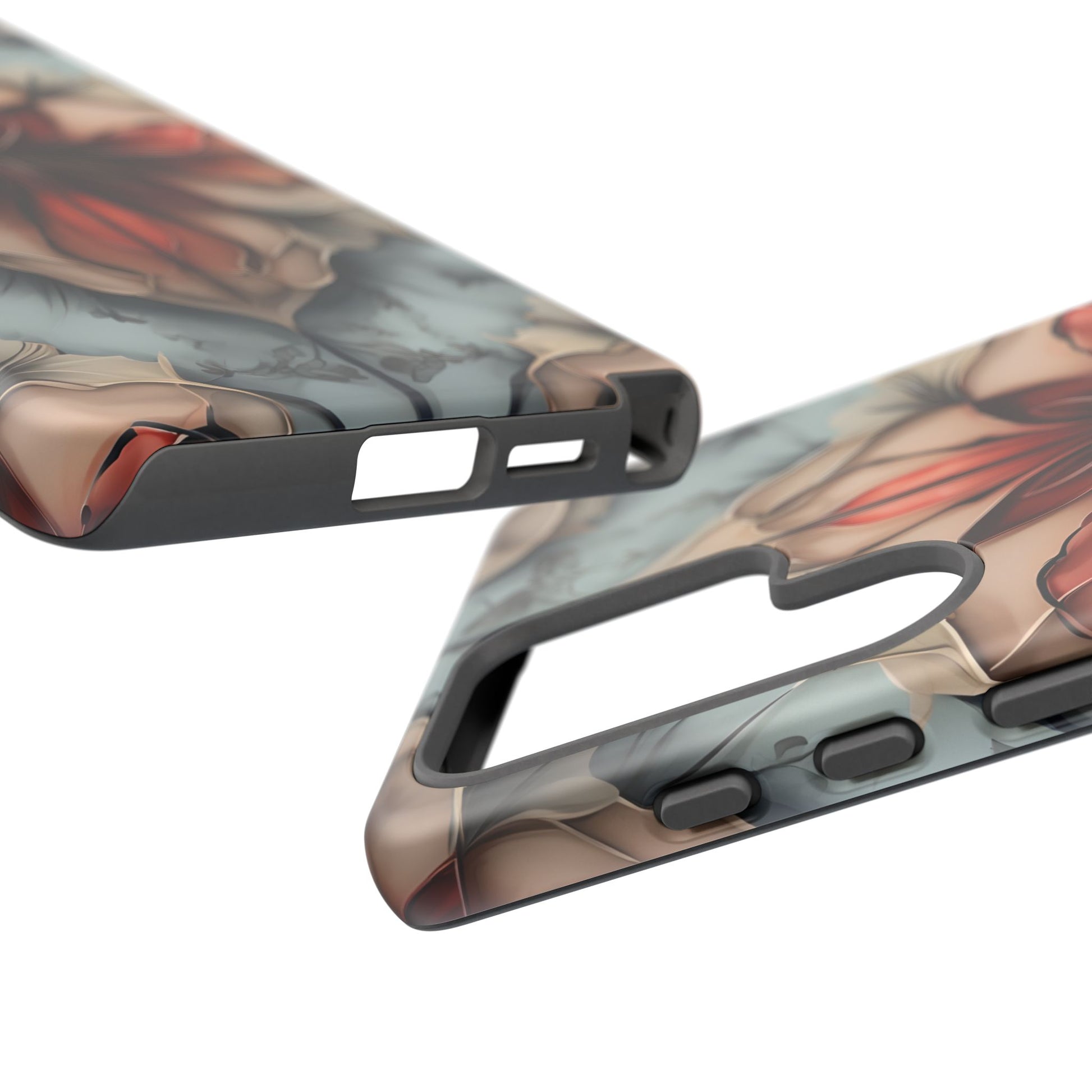 Ember Bloom - Kaleidoscope Collection Artistic Floral - Samsung Galaxy S25 Ultra Tough Phone Case - Fiery Symmetrical Design