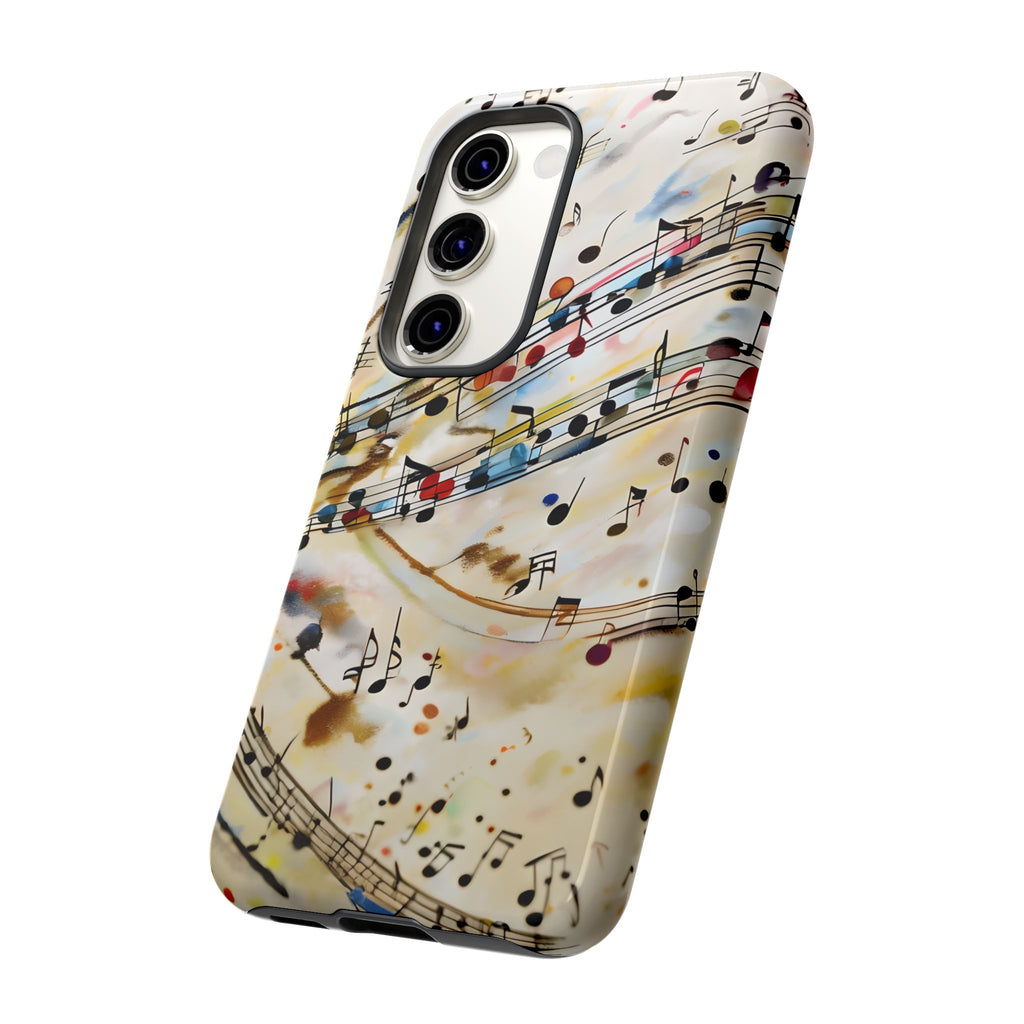 Melodic Flow Abstract Music Notes Tough Case for Samsung Galaxy S23- Premium Shockproof Designer Phone Cover