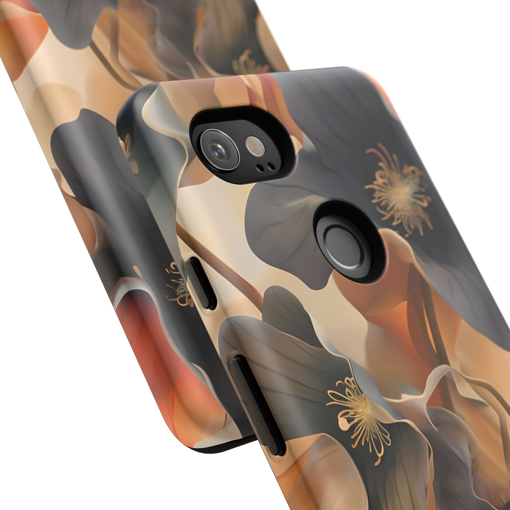 Autumn Ember - Moody Floral Art Google Pixel 2 XL Tough Phone Case - Warm Earthy Botanical Design