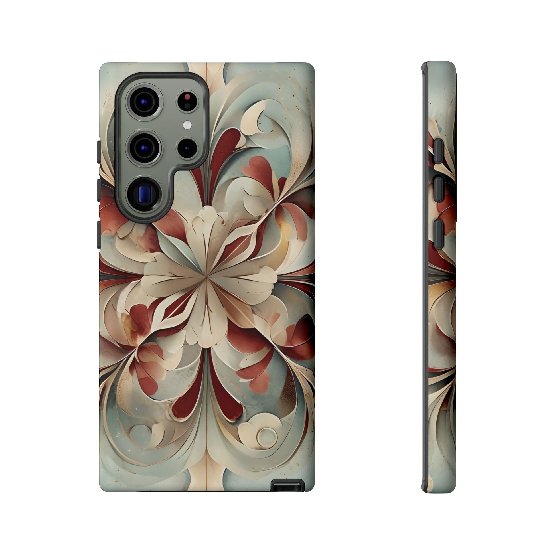 Vintage Baroque Blossom - Ornate Floral Art Samsung Galaxy S23 Ultra Tough Phone Case - Elegant Baroque-Inspired Design