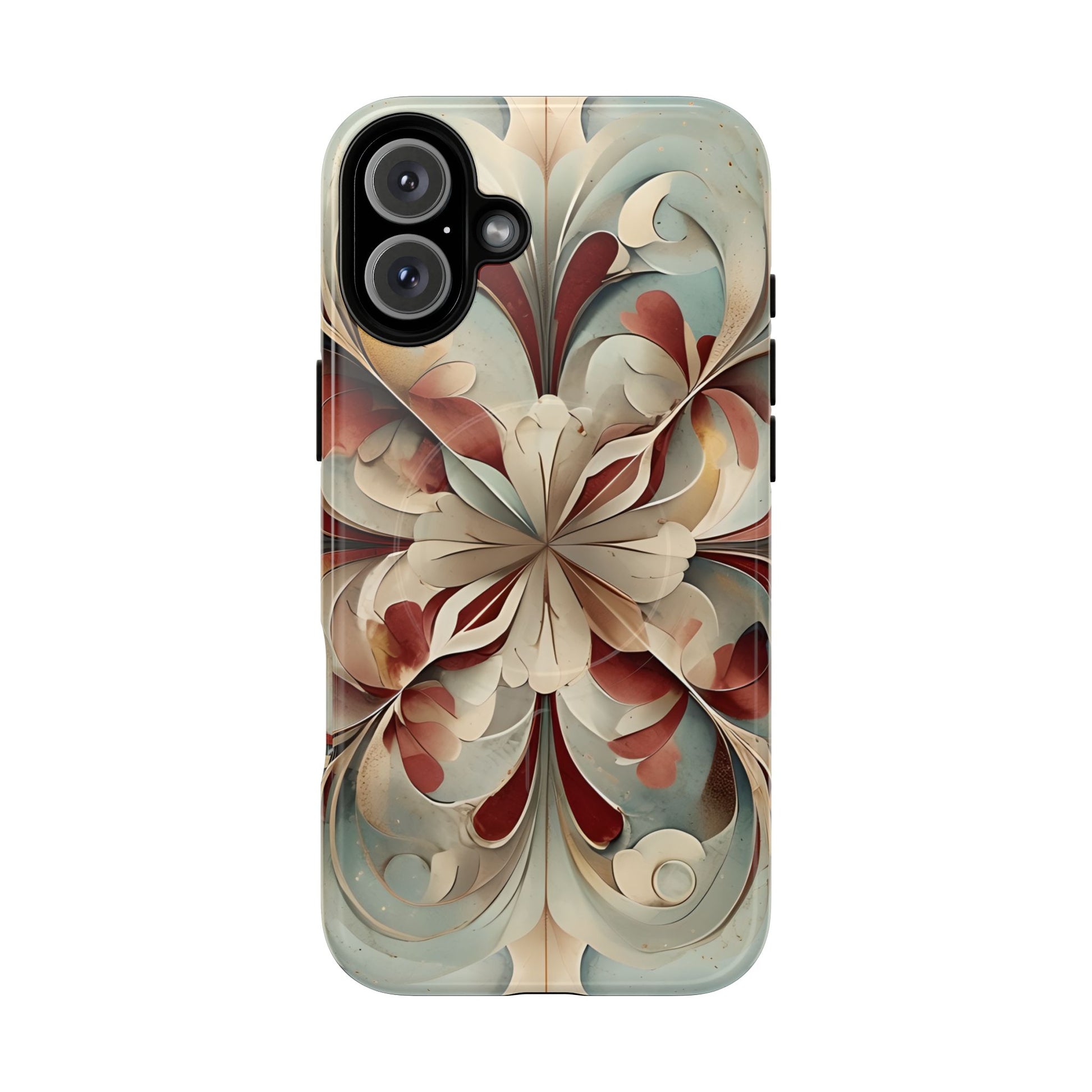 Vintage Baroque Blossom - Ornate Floral Art iPhone 16 Plus MagSafe Phone Case - Elegant Baroque-Inspired Design